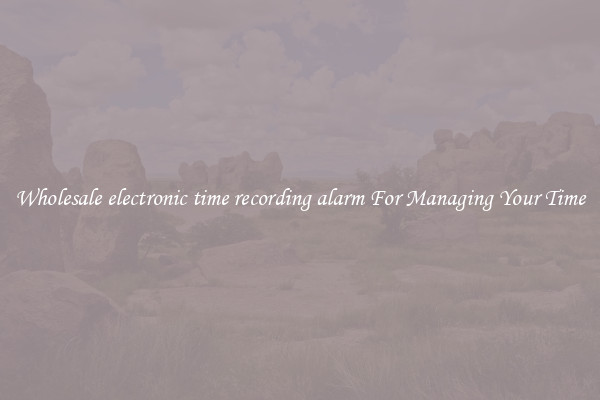 Wholesale electronic time recording alarm For Managing Your Time