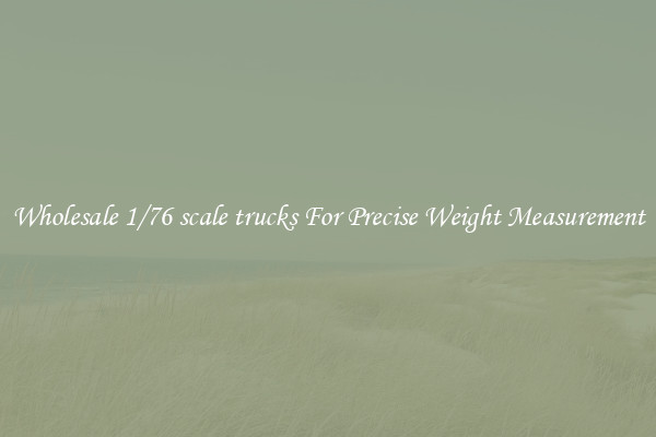 Wholesale 1/76 scale trucks For Precise Weight Measurement