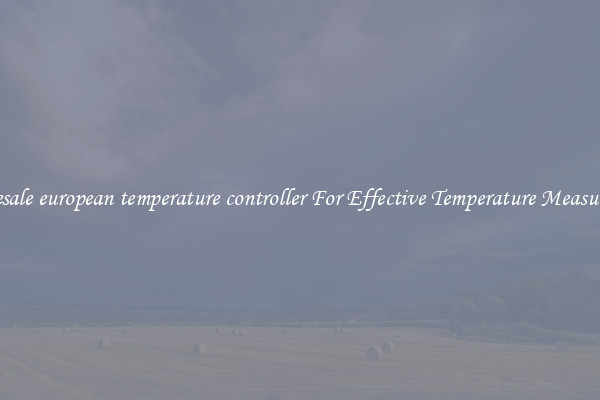 Wholesale european temperature controller For Effective Temperature Measurement
