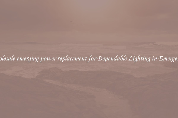 Wholesale emerging power replacement for Dependable Lighting in Emergencies
