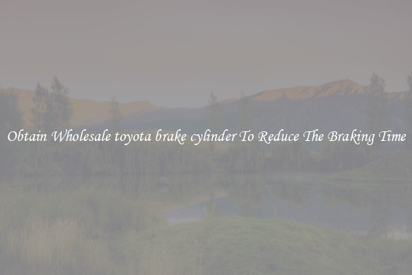 Obtain Wholesale toyota brake cylinder To Reduce The Braking Time