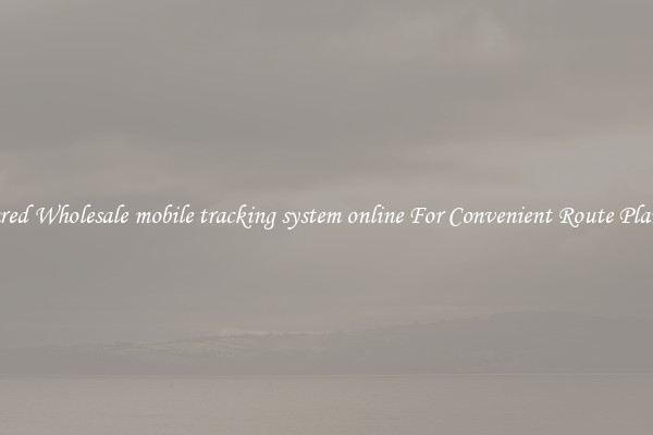 Featured Wholesale mobile tracking system online For Convenient Route Planning 