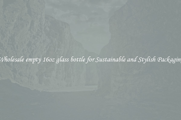 Wholesale empty 16oz glass bottle for Sustainable and Stylish Packaging