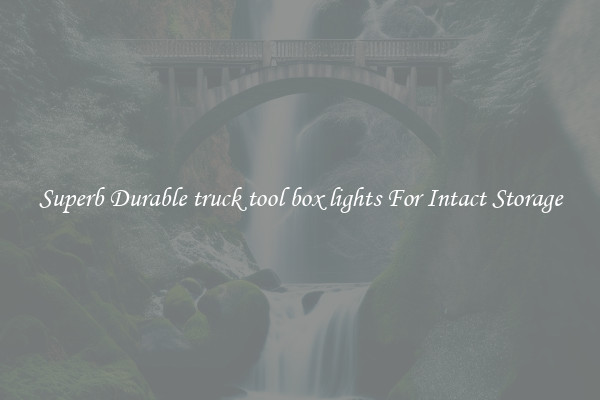 Superb Durable truck tool box lights For Intact Storage