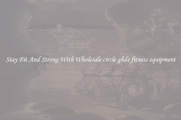 Stay Fit And Strong With Wholesale circle glide fitness equipment