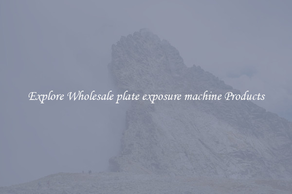 Explore Wholesale plate exposure machine Products