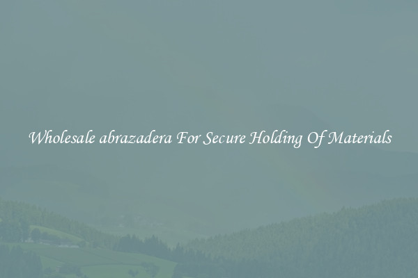 Wholesale abrazadera For Secure Holding Of Materials