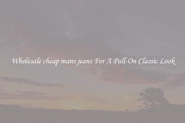 Wholesale cheap mans jeans For A Pull-On Classic Look