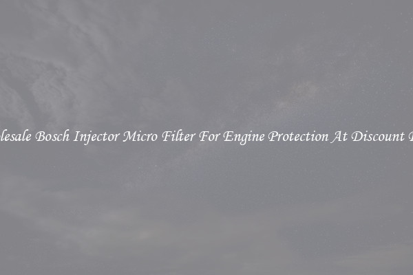Wholesale Bosch Injector Micro Filter For Engine Protection At Discount Prices