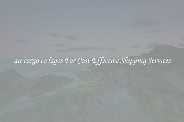 air cargo to lagos For Cost-Effective Shipping Services