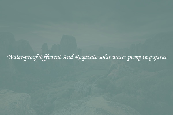 Water-proof Efficient And Requisite solar water pump in gujarat